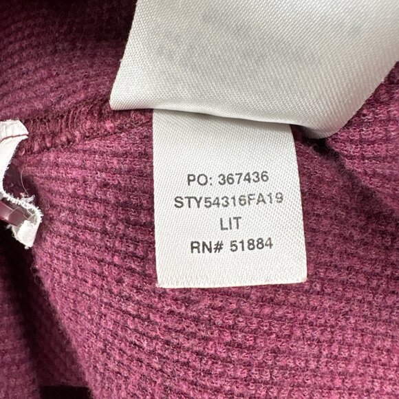 Patagonia Organic Cotton Waffle Henley Long Sleeve Top Small Mauve Raisin - Picture 8 of 9
